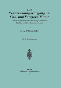 bokomslag Der Verbrennungsvorgang im Gas- und Vergaser-Motor