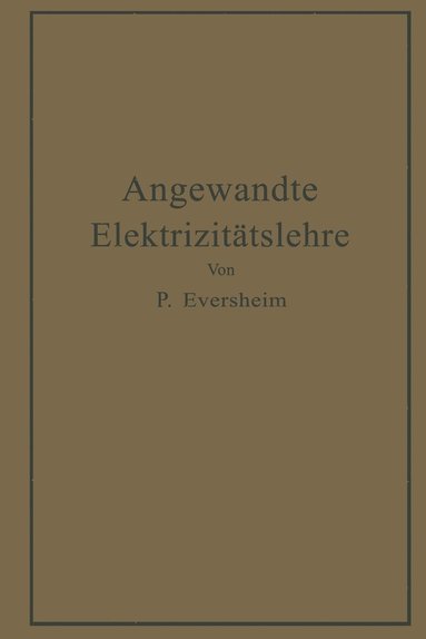 bokomslag Angewandte Elektrizitätslehre