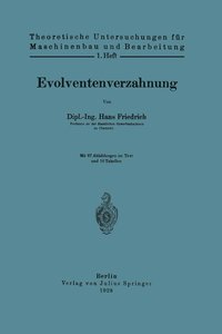 bokomslag Evolventenverzahnung