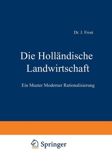 bokomslag Die Hollndische Landwirtschaft