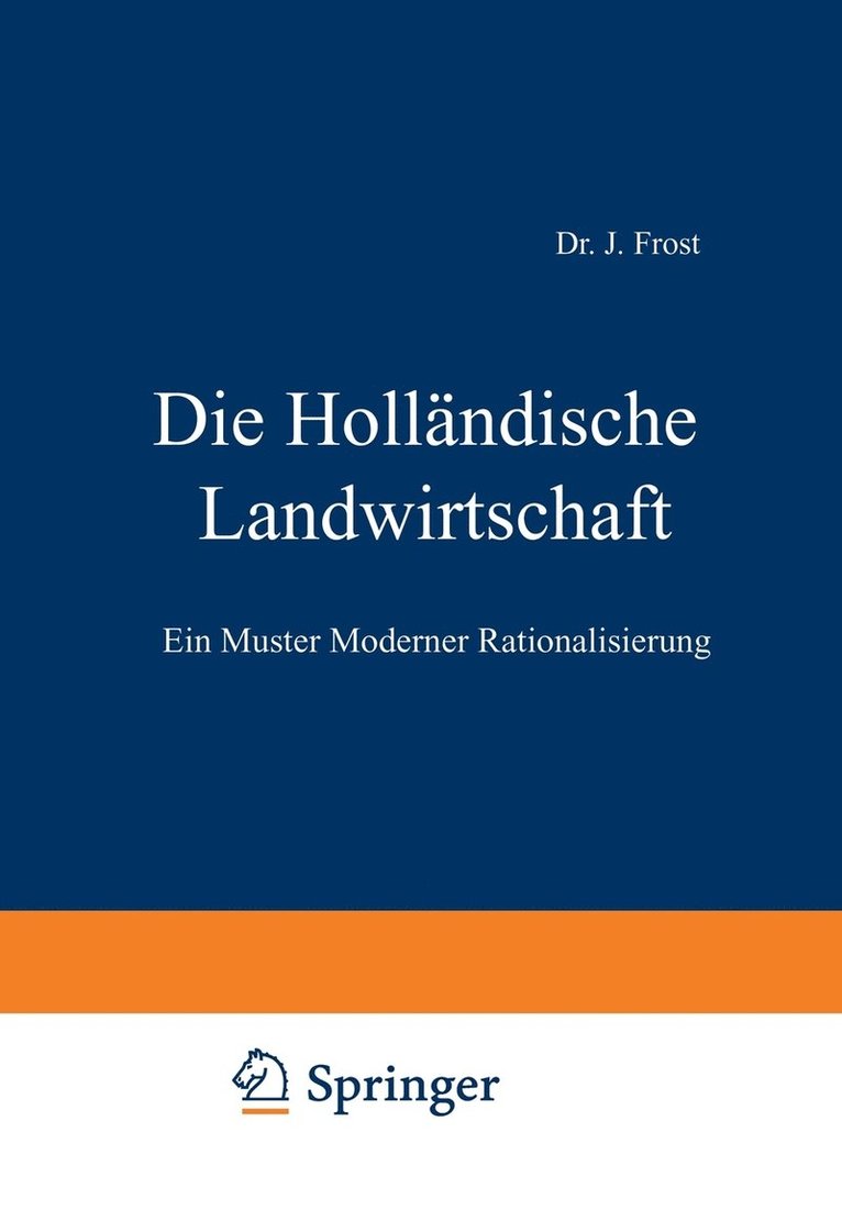 Die Holländische Landwirtschaft
