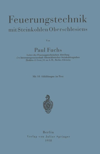 bokomslag Feuerungstechnik mit Steinkohlen Oberschlesiens