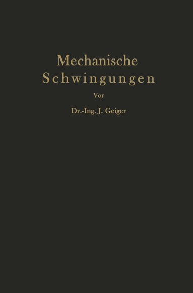 bokomslag Mechanische Schwingungen und ihre Messung