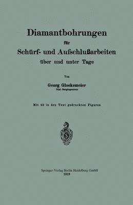 bokomslag Diamantbohrungen fr Schrf- und Aufschluarbeiten ber und unter Tage