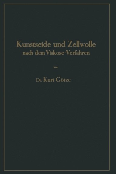 bokomslag Kunstseide und Zellwolle nach dem Viskose-Verfahren