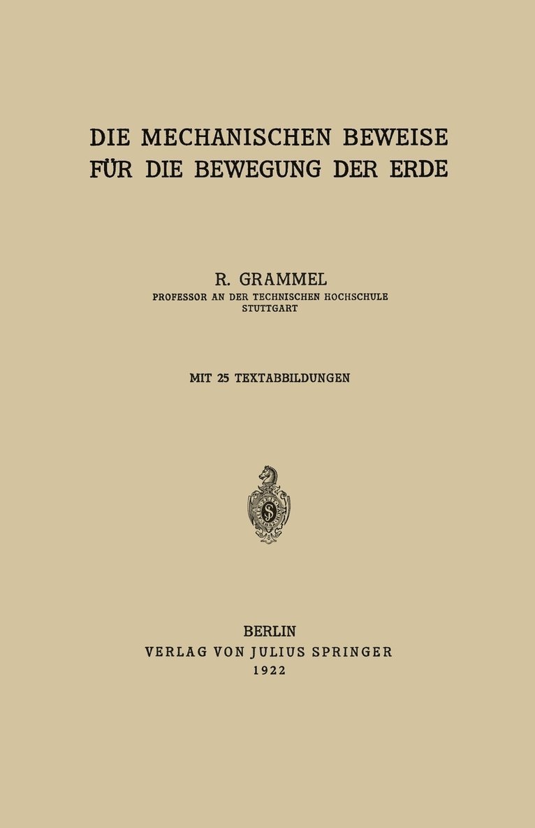 Die Mechanischen Beweise fr die Bewegung der Erde 1