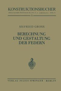 bokomslag Berechnung und Gestaltung der Federn