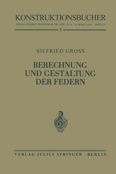 bokomslag Berechnung und Gestaltung der Federn