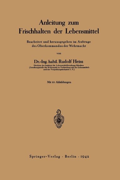 bokomslag Anleitung zum Frischhalten der Lebensmittel