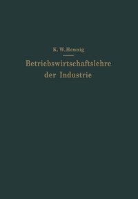 bokomslag Betriebswirtschaftslehre der Industrie