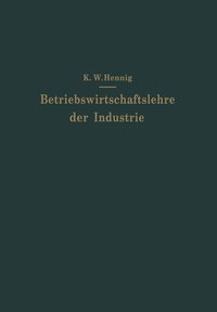 bokomslag Betriebswirtschaftslehre der Industrie