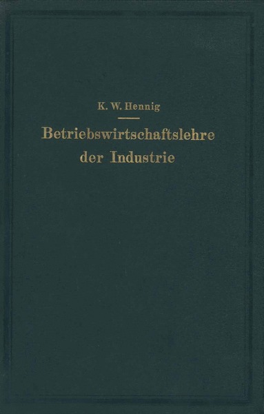 bokomslag Betriebswirtschaftslehre der Industrie