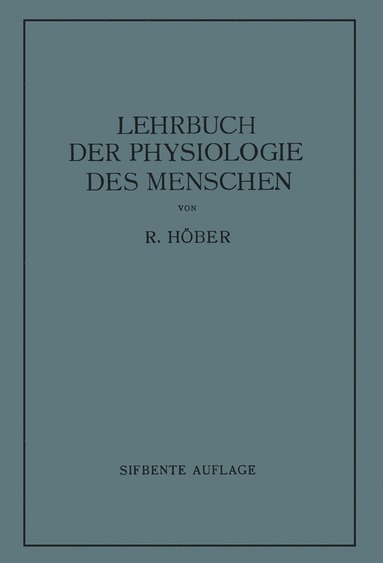 bokomslag Lehrbuch der Physiologie des Menschen