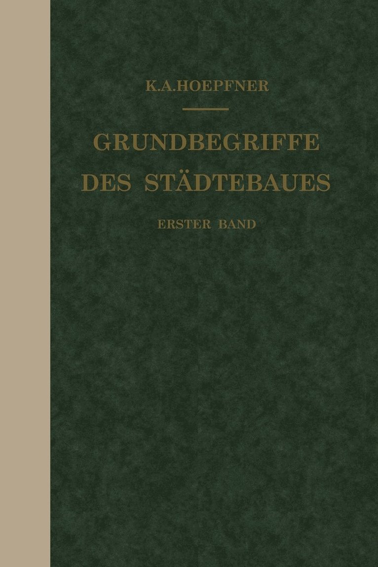 Grundbegriffe des Städtebaues