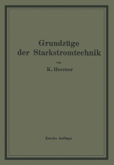 bokomslag Grundzge der Starkstromtechnik