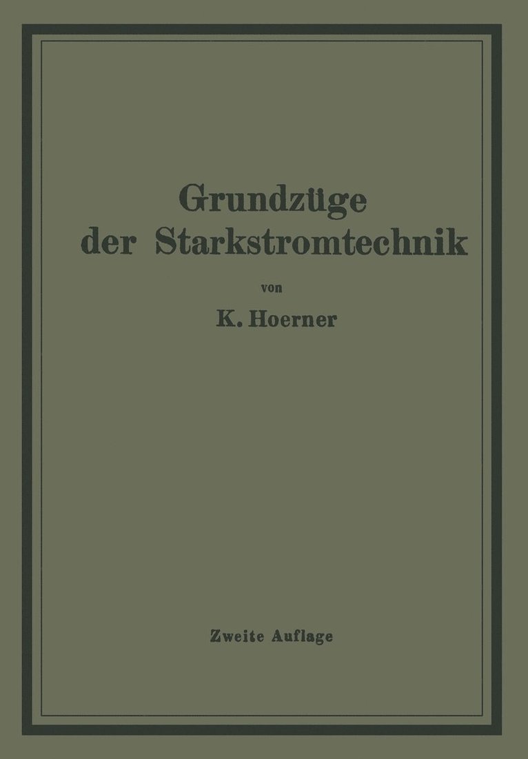 Grundzge der Starkstromtechnik 1