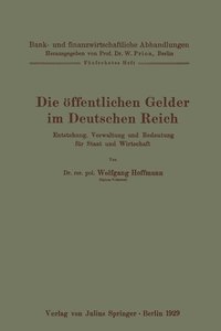 bokomslag Die ffentlichen Gelder im Deutschen Reich