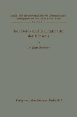 bokomslag Der Geld- und Kapitalmarkt der Schweiz