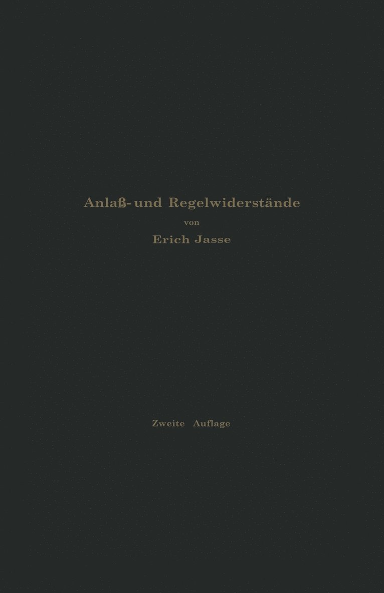 Anlass- und Regelwiderstande 1