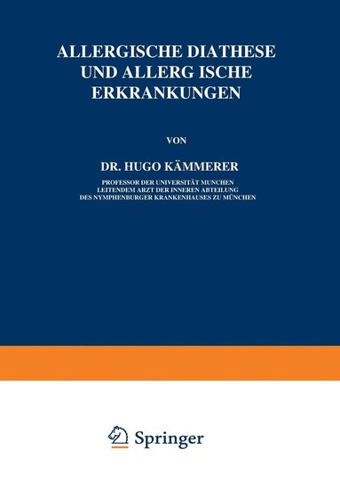 bokomslag Allergische Diathese und Allergische Erkrankungen