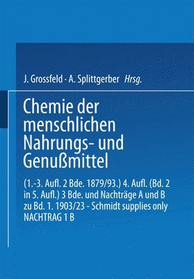 Chemie der menschlichen Nahrungs- und Genussmittel 1