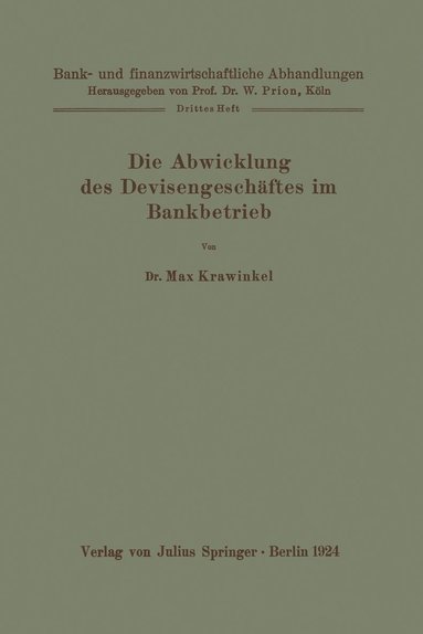 bokomslag Die Abwicklung des Devisengeschftes im Bankbetrieb