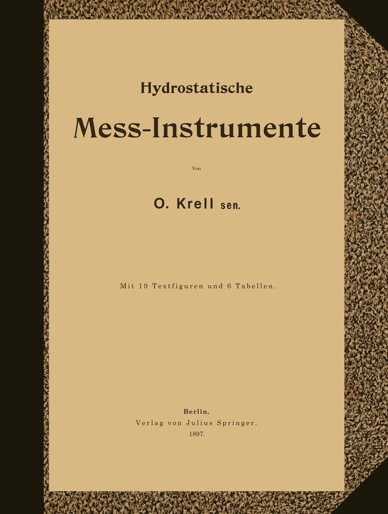 Hydrostatische Mess-Instrumente 1