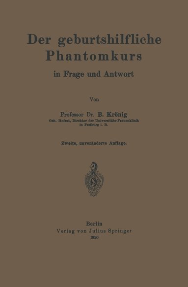 bokomslag Der geburtshilfliche Phantomkurs in Frage und Antwort