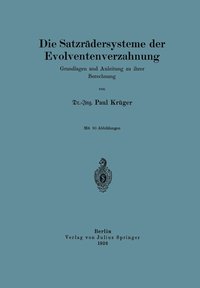 bokomslag Die Satzrdersysteme der Evolventenverzahnung