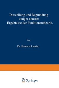 bokomslag Darstellung und Begründung einiger neuerer Ergebnisse der Funktionentheorie