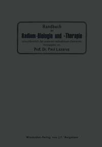 bokomslag Handbuch der Radium-Biologie und Therapie