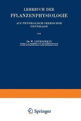 Lehrbuch der Pflanzenphysiologie 1