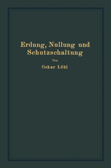 bokomslag Erdung, Nullung und Schutzschaltung