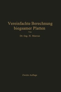 bokomslag Die vereinfachte Berechnung biegsamer Platten