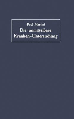 bokomslag Die unmittelbare Kranken-Untersuchung