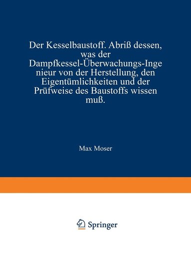 bokomslag Der Kesselbaustoff