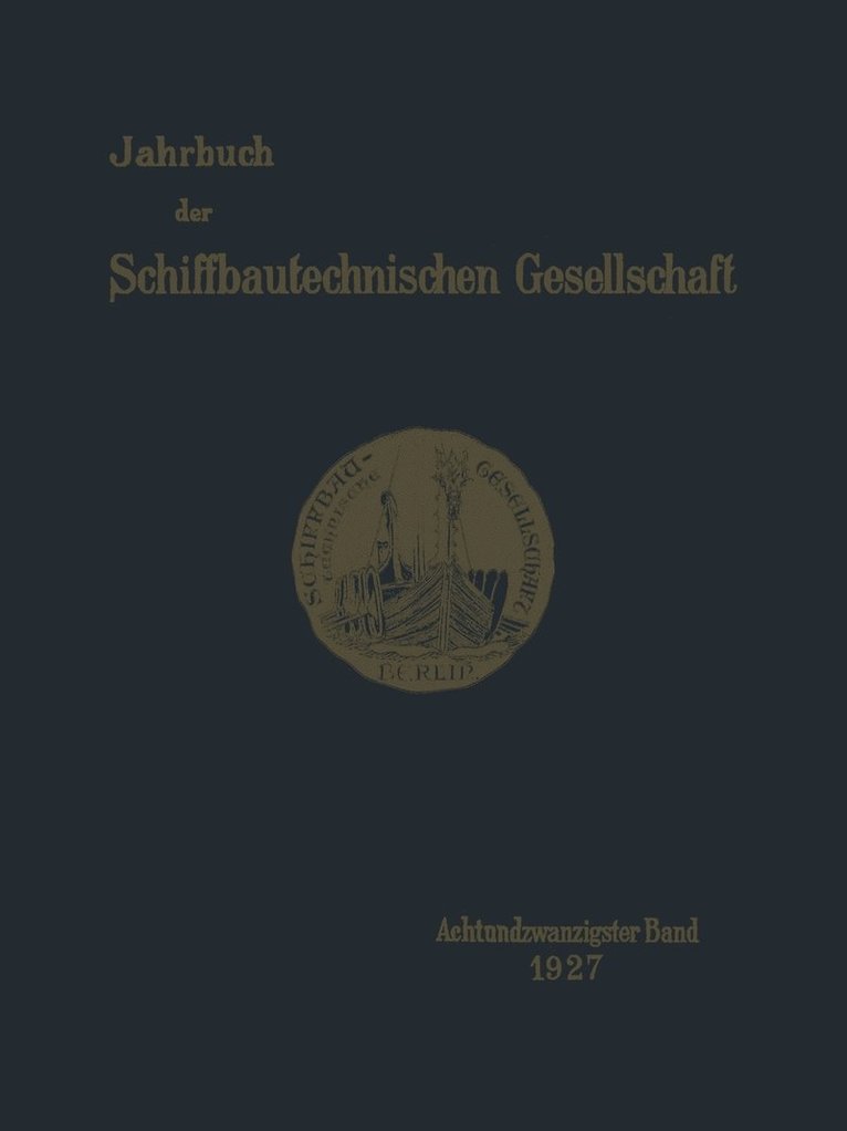 Jahrbuch der Schiffbautechnischen Gesellschaft 1