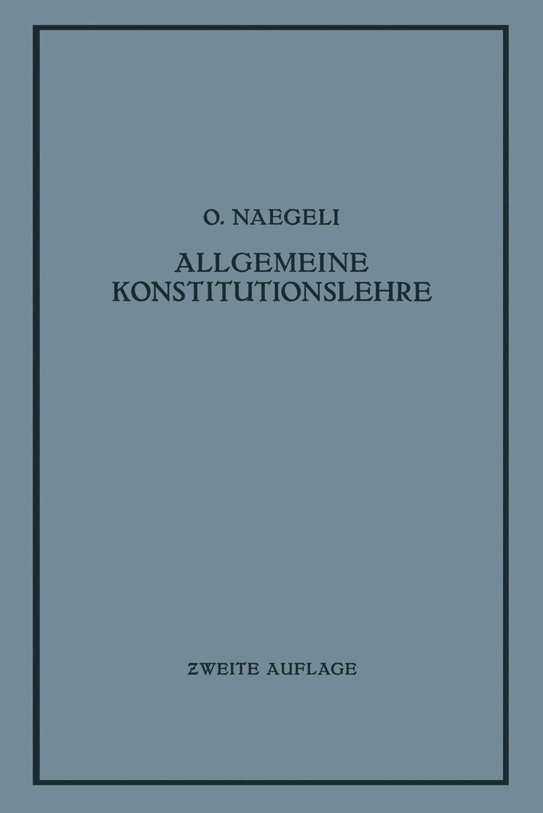 Allgemeine Konstitutionslehre 1