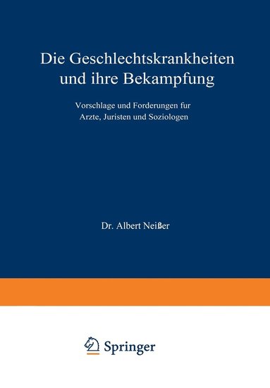 bokomslag Die Geschlechtskrankheiten und ihre Bekmpfung