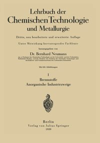bokomslag Lehrbuch der Chemischen Technologie und Metallurgie
