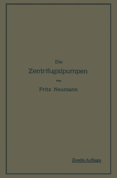 bokomslag Die Zentrifugalpumpen