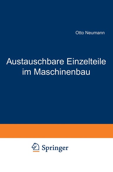 bokomslag Austauschbare Einzelteile im Maschinenbau