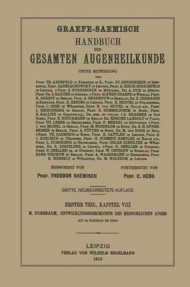M. Nussbaum - Entwicklungsgeschichte des menschlichen Auges, Häftad