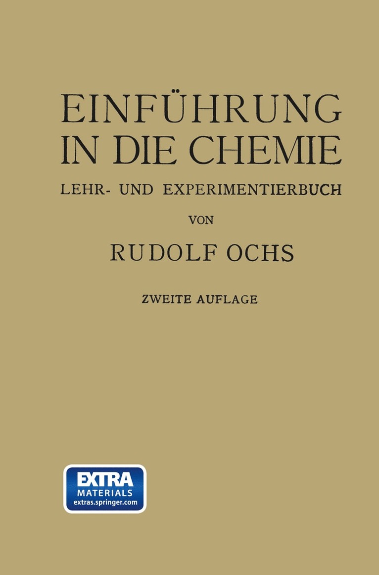 Rudolf Ochs - Einführung in die Chemie, Häftad