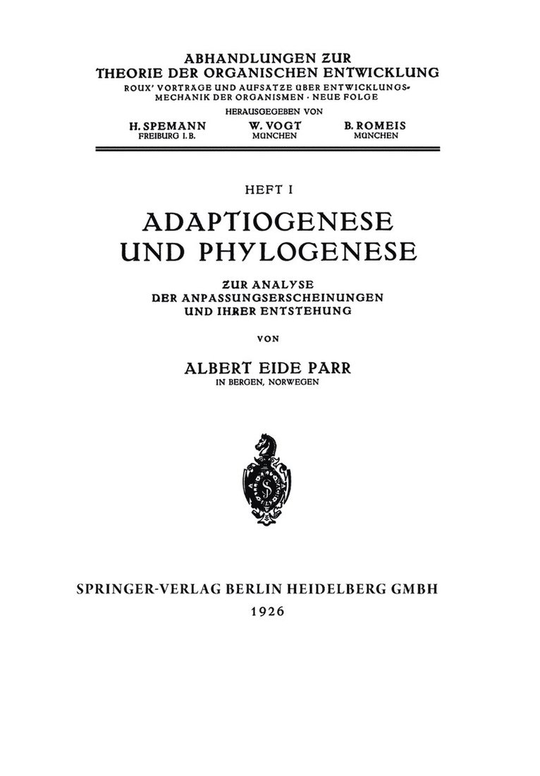 Adaptiogenese und Phylogenese 1