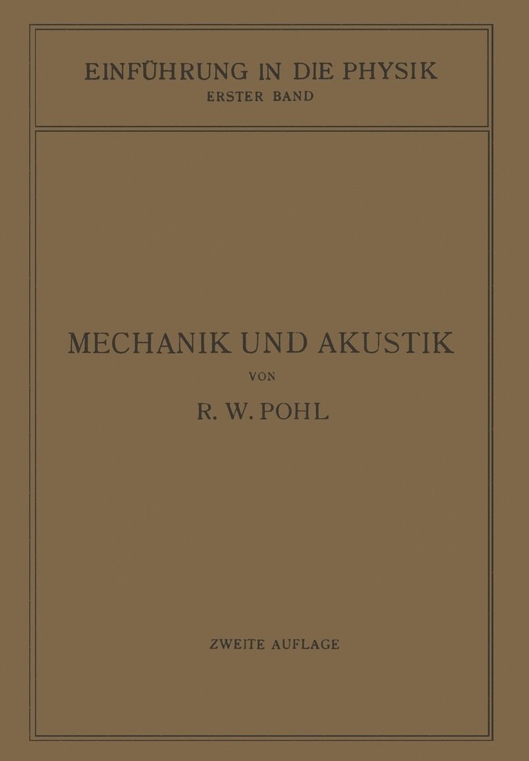 Einfhrung in die Mechanik und Akustik 1