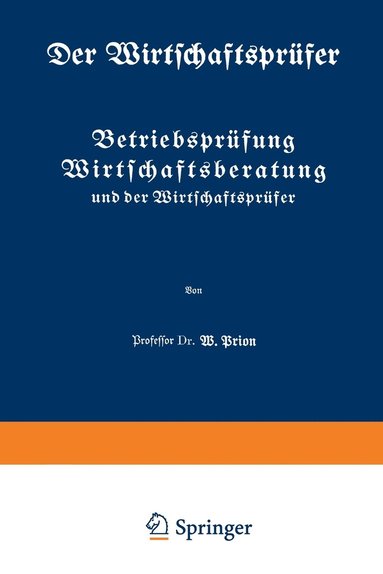 bokomslag Betriebsprfung Wirtschaftsberatung und der Wirtschaftsprfer