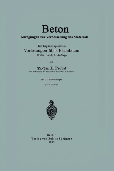 bokomslag Beton Anregungen zur Verbesserung des Materials