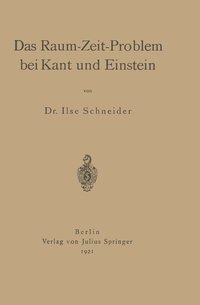 bokomslag Das Raum-Zeit-Problem bei Kant und Einstein