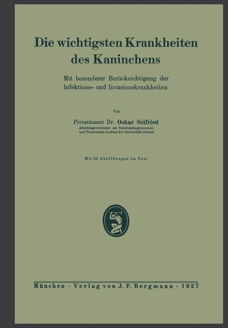 Die wichtigsten Krankheiten des Kaninchens 1